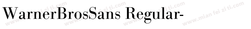 WarnerBrosSans Regular字体转换